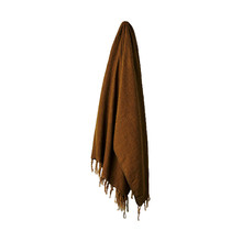 Fringed Vintage Linen Throw