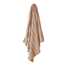 Cable Knitted Cotton Throw