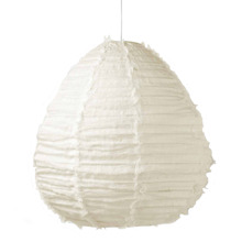 Cloud Pear Fringed Linen Pendant Shade