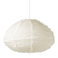 Cloud Oval Fringed Linen Pendant Shade