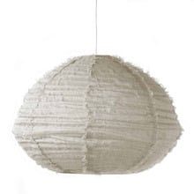 Cloud Oval Fringed Linen Pendant Shade