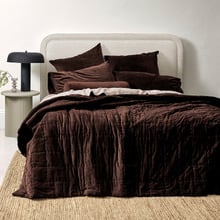 Chocolate Luxury Velvet Coverlet