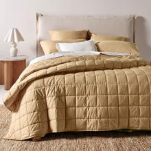 Caramel Evie Stonewashed Cotton King Coverlet