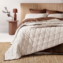 Chambray Mini Stripe Linen & Cotton Coverlet