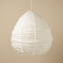 Cloud Pear Fringed Linen Pendant Shade