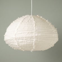 Cloud Oval Fringed Linen Pendant Shade