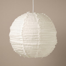 Cloud Round Fringed Linen Pendant Shade