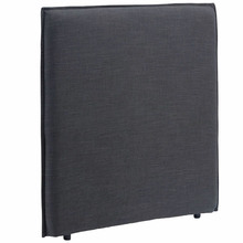 Charcoal Diablo Bedhead with Slipcover