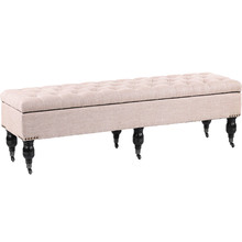 Dusty Pink Ruby Storage Dressing Bench
