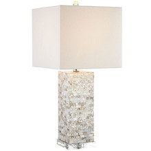 Mother of Pearl Linen Table Lamp