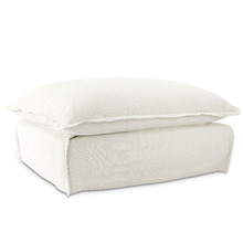 Cumulus Ottoman with Cotton Blend Slipcover