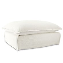 Cumulus Ottoman with Cotton Blend Slipcover