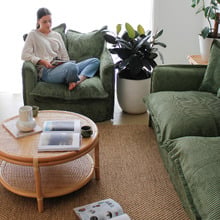 Cumulus Corduroy Slipcover Armchair