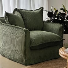 Cumulus Corduroy Slipcover Armchair