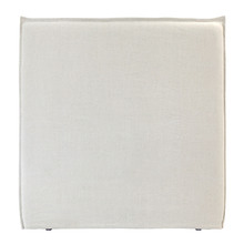Stone Diablo Bedhead with Linen-Blend Slipcover