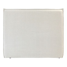 Stone Diablo Bedhead with Linen-Blend Slipcover