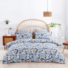 Grey Alice Cotton Quilt Cover Set