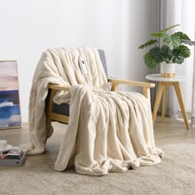 Extra Large Coral Fleece Heated Throw
