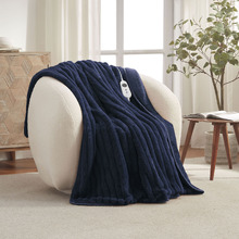 Chunky Faux Fur Heated Throw