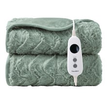 Extra Large Faux Fur Heated Throw