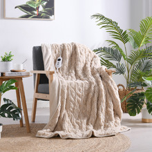 Faux Fur Large Electric Heated Throw Blanket