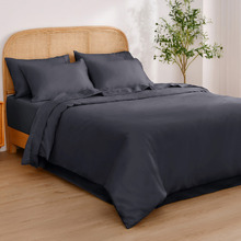 Charcoal Arosa 1500TC Cotton-Blend Quilt Cover Set