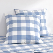 Azari Yarn-Dyed Gingham Washed Cotton European Pillowcases (Set of 2)
