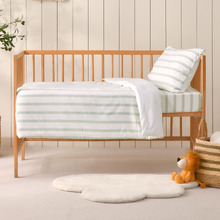 Sage Cesar Cotton Cot Quilt Cover Set
