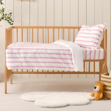 Pink Pearl Cesar Cotton Cot Quilt Cover Set