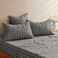 Zinnia Yarn-Dyed Washed Cotton Sheet Set