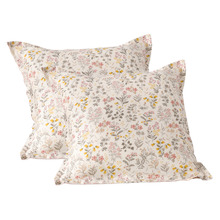 Cottage Flowers Cotton Twill European Pillowcases (Set of 2)