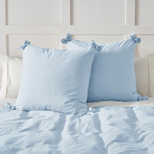 Carmine Washed Cotton European Pillowcases (Set of 2)