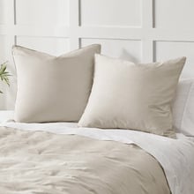 Rhys 400TC Cotton Sateen European Pillowcases (Set of 2)