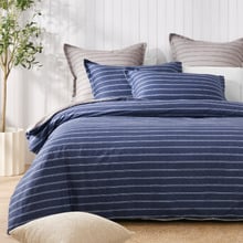 Amalfi Stripe Cotton Reversible Quilt Cover Set