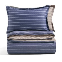 Amalfi Stripe Cotton Reversible Quilt Cover Set