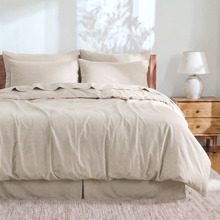Riviera Oatmeal Linen & Cotton Quilt Cover Set