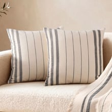 Zabrie Yarn-Dyed Cotton Jacquard Cushion Covers (Set of 2)