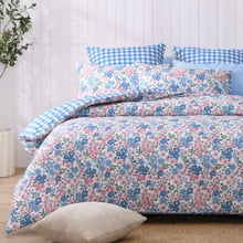 Vanya Cotton Percale Reversible Quilt Cover Set