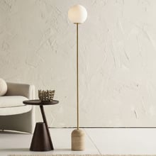 Larkin Travertine Floor Lamp