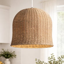 42cm Olivia Rattan Pendant Light