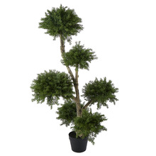120cm Green Potted Faux Cloud Pine Tree