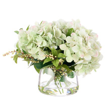 29cm Faux Hydrangea Nite Berry with Vase