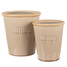 2 Piece Joven Stoneware Plant Pot Set