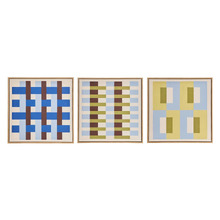 3 Piece Gridplay Framed Canvas Wall Art Set