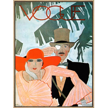 Vintage Vogue Cover Couple Canvas Wall Art