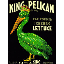 Vintage King Pelican California Canvas Wall Art