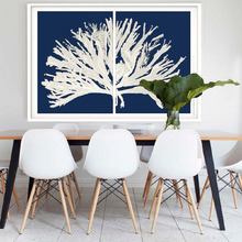 Coral Blues Canvas Wall Art
