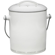 White Ecology Abode 3.62L Porcelain Compost Bin