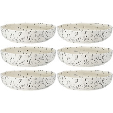 Polka Speckle 22cm Stoneware Dinner Bowls (Set of 12)