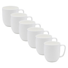 White Canvas 380ml Mugs (Set of 6)